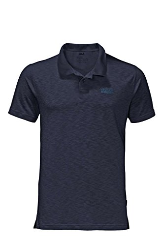 Jack Wolfskin M Travel Polo Rot - Schnelltrocknendes geruchshemmendes Herren Poloshirt, Größe M - Farbe Mexican Pepper von Jack Wolfskin