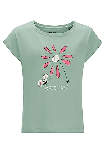 Jack Wolfskin Mädchen Good Day T-Shirt, Granite Green, 116 cm von Jack Wolfskin