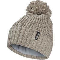 Jack Wolfskin Medley Knit Beanie Women Gefütterte Beanie mit Bommel M beige Linen von Jack Wolfskin