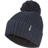 Jack Wolfskin Medley Knit Beanie Women Gefütterte Beanie mit Bommel M blue dark navy von Jack Wolfskin