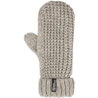 Jack Wolfskin Medley Knit Mitten Women Strickfäustling mit Fleecefutter Damen M beige Linen von Jack Wolfskin
