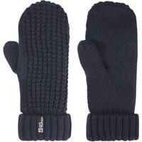 Jack Wolfskin Medley Knit Mitten Women Strickfäustling mit Fleecefutter Damen M blue dark navy von Jack Wolfskin