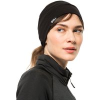 Jack Wolfskin Merino Headband Merino Stirnband One Size black black von Jack Wolfskin
