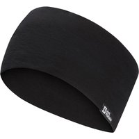 Jack Wolfskin Merino Headband Merino Stirnband One Size black black von Jack Wolfskin