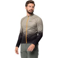 Jack Wolfskin Morobbia FZ L/S Print Men Radtrikot Herren XL braun misty green 51 von Jack Wolfskin