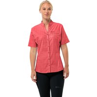 Jack Wolfskin Norbo S/S Shirt Women Kurzarm Wanderbluse Damen S rot vibrant red check von Jack Wolfskin