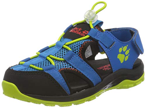 Jack Wolfskin Outdoor Action Sandal K Trekking-& Wandersandalen, Blau (Blue/Lime 1176), 28 EU von Jack Wolfskin