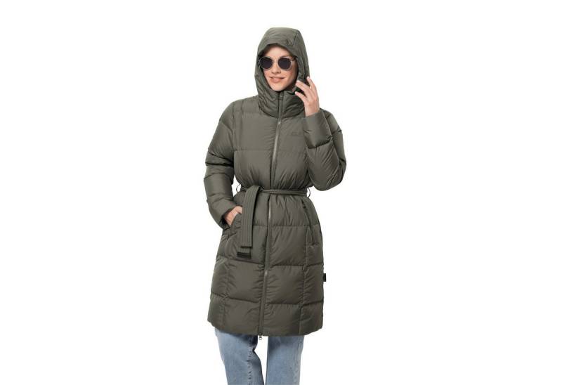 Jack Wolfskin Daunenmantel Frozen Lake Coat (winddicht, wasserabweisend) graugrün Damen von Jack Wolfskin