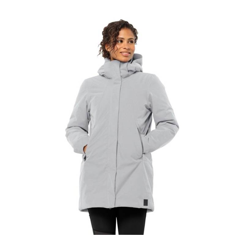 Jack Wolfskin Wintermantel Salier Coat (abnehmbare Kapuze, wasser- und winddicht) hellgrau Damen von Jack Wolfskin