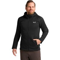 Jack Wolfskin Peak District Hooded FZ Men Fleecejacke mit Kapuze Herren L black black von Jack Wolfskin