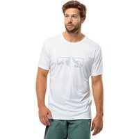 Jack Wolfskin Peak Graphic T-Shirt Men Funktionsshirt Herren L weiß stark white von Jack Wolfskin