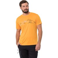 Jack Wolfskin Peak Graphic T-Shirt Men Funktionsshirt Herren M braun orange pop von Jack Wolfskin