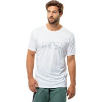 Jack Wolfskin Peak Graphic T-Shirt Men Funktionsshirt Herren M weiß stark white von Jack Wolfskin