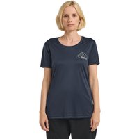 Jack Wolfskin Peak Graphic T-Shirt Women Funktionsshirt Damen M grey,black MTN midnight sky von Jack Wolfskin