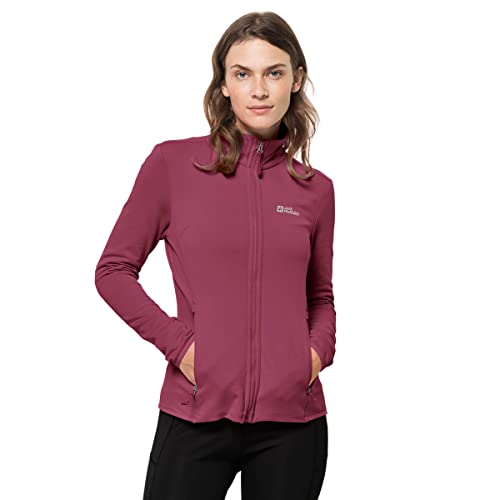 Jack Wolfskin Peak Grid Fleece W Sangria red - L von Jack Wolfskin