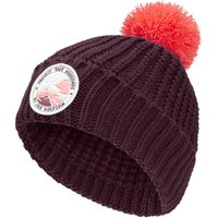 Jack Wolfskin Pompom Badge Beanie Kids Wintermütze Kinder M purple amaranth von Jack Wolfskin
