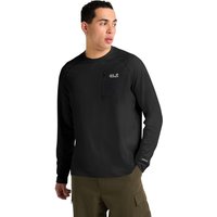 Jack Wolfskin Prelight Trail Crew Men Langarm Funktionsshirt Herren L black black von Jack Wolfskin