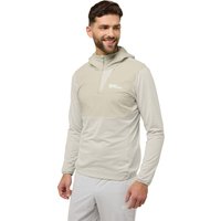Jack Wolfskin Prelight Trail Hoody Men Langarm Funktionsshirt mit Kapuze Herren XL beige,grey seal von Jack Wolfskin