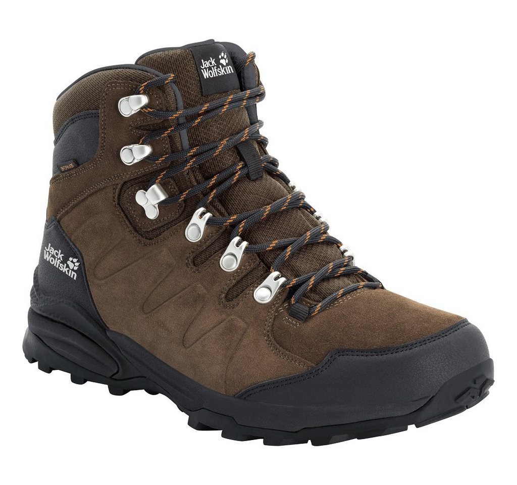 Jack Wolfskin Refugio Mid Texapore (Veloursleder, wasserdicht) braun Herren Wanderschuh von Jack Wolfskin
