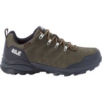 Jack Wolfskin Refugio Texapore Low Men Wasserdichte Wanderschuhe Herren 44 grün khaki / phantom von Jack Wolfskin