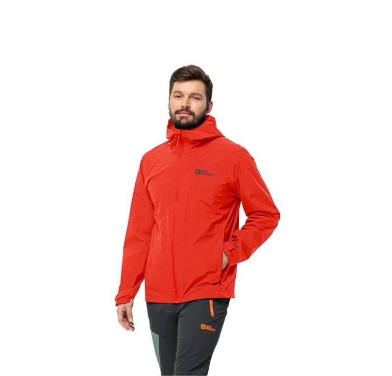 Jack Wolfskin Regenjacke Robury 2-Lagen (Wetterschutzjacke, wasser-/ winddicht) rot Herren von Jack Wolfskin