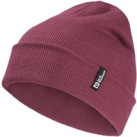Jack Wolfskin Rib Beanie Strickmütze One Size red raisin von Jack Wolfskin