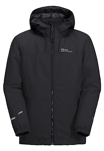 Jack Wolfskin SNOWCURL 3IN1 JACKET K black 116 von Jack Wolfskin