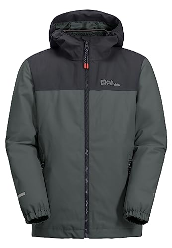 Jack Wolfskin SNOWCURL 3IN1 Jacket K Slate Green 176 von Jack Wolfskin