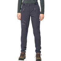 Jack Wolfskin Salmaser Pants Women Trekking-Softshellhose Damen 34 graphite graphite von Jack Wolfskin