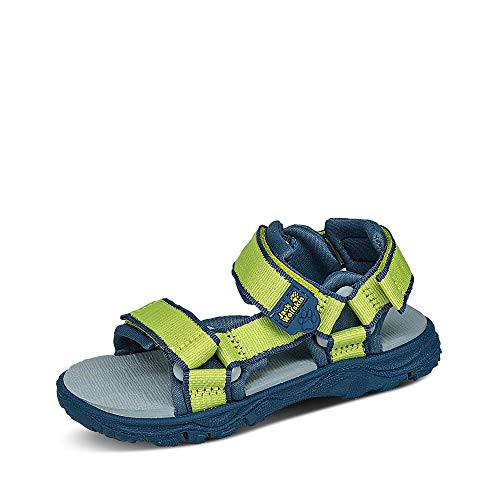 Jack Wolfskin Seven SEAS 3 K Sport Sandalen, Grün (Lime/Blue 4171), 32 EU von Jack Wolfskin