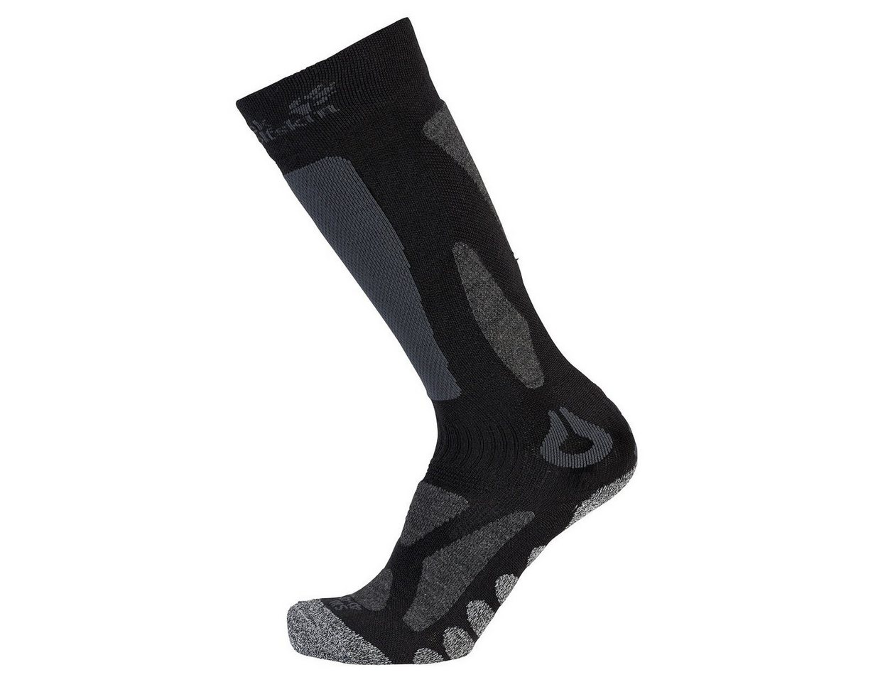 Jack Wolfskin Skisocken Calf Merino Classic Cut (gute Belüftung, hohe Stabilität) schwarz von Jack Wolfskin