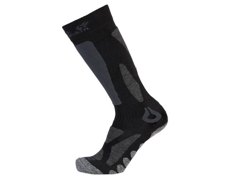 Jack Wolfskin Skisocken Calf Merino Classic Cut (gute Belüftung, hohe Stabilität) schwarz von Jack Wolfskin