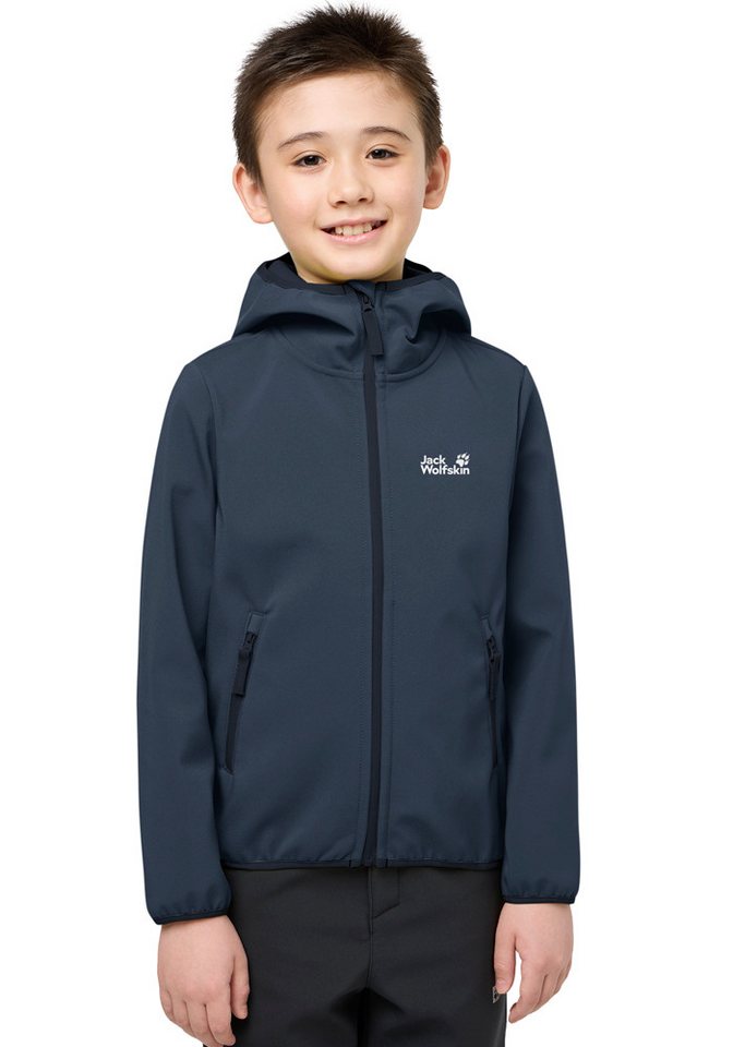 Jack Wolfskin Softshelljacke FOURWINDS JACKET KIDS Winddicht, wasserabweisend, atmungsaktiv, Übergangsjacke für Kinder von Jack Wolfskin