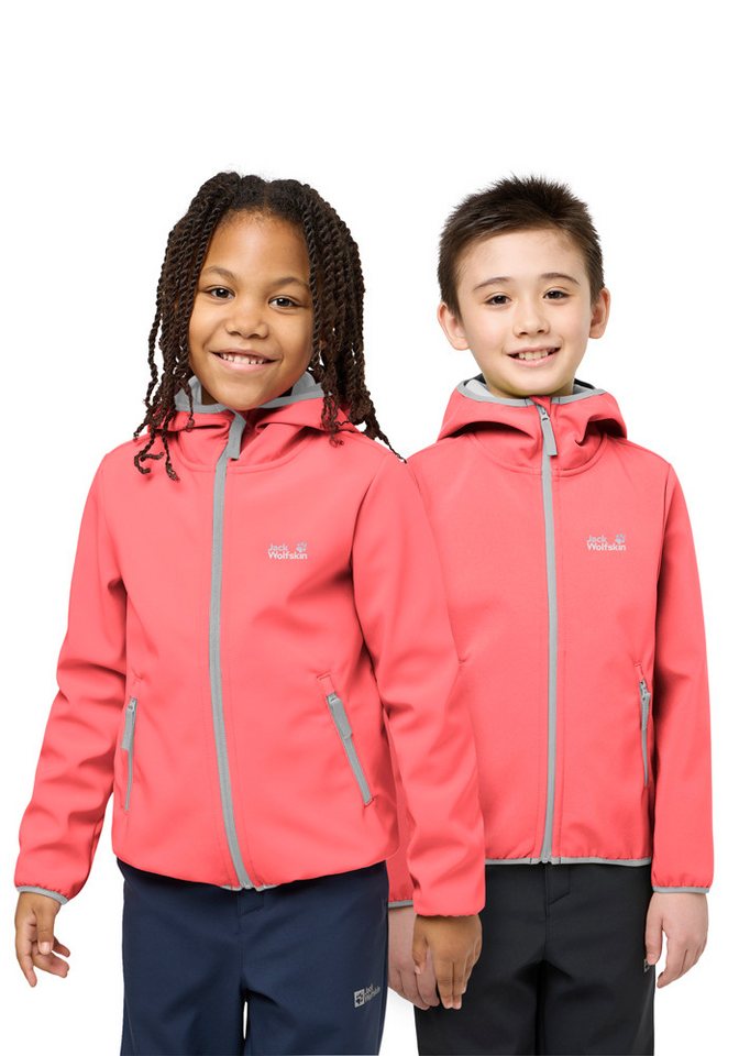 Jack Wolfskin Softshelljacke FOURWINDS JACKET KIDS Winddicht, wasserabweisend, atmungsaktiv, Übergangsjacke für Kinder von Jack Wolfskin