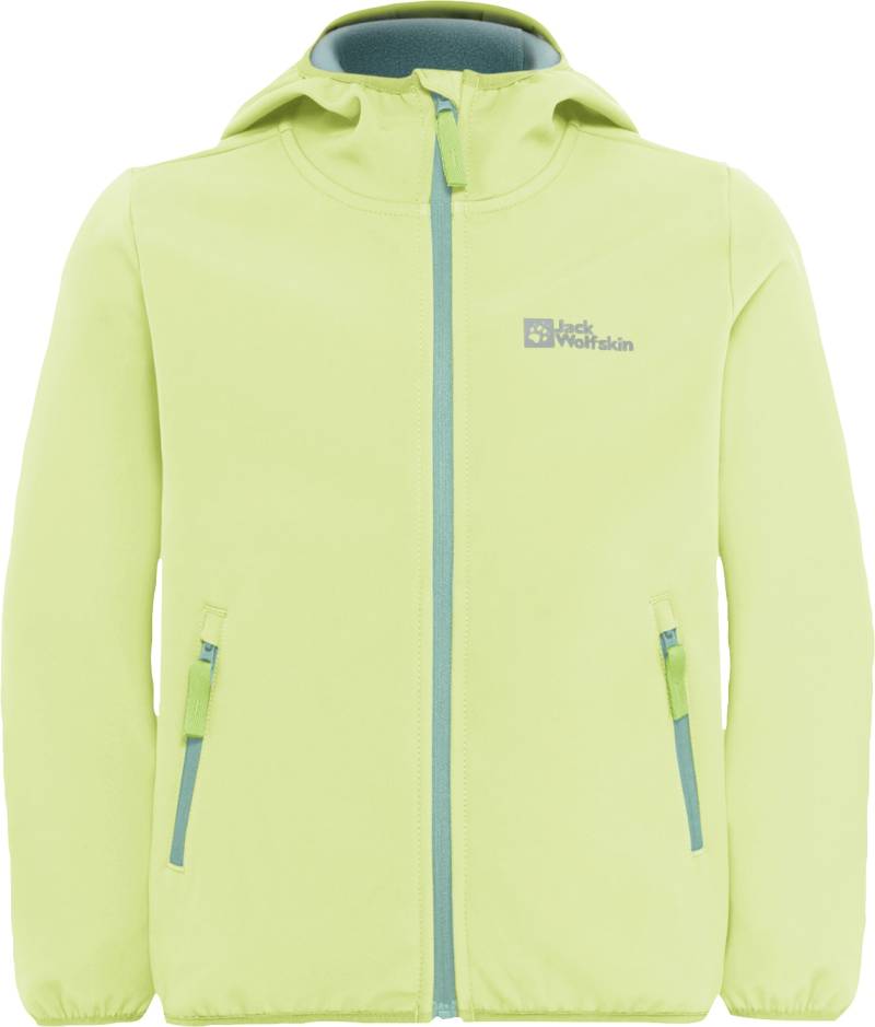 Jack Wolfskin Softshelljacke "FOURWINDS JACKET KIDS" mit Kapuze Winddicht, wasserabweisend, atmungsaktiv, Übergangsjacke für Kinder von Jack Wolfskin