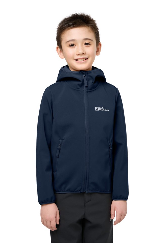 Jack Wolfskin Softshelljacke FOURWINDS JACKET KIDS Winddicht, wasserabweisend, atmungsaktiv, Übergangsjacke für Kinder von Jack Wolfskin