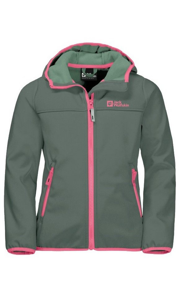 Jack Wolfskin Softshelljacke Fourwinds (wind-& wasserabweisend) hedgegrün Kinder/Jugendliche von Jack Wolfskin