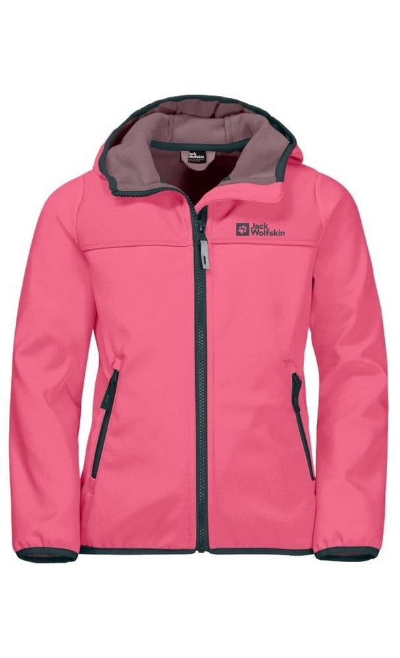 Jack Wolfskin Softshelljacke Fourwinds (wind-& wasserabweisend) pink Mädchen (164-176) von Jack Wolfskin
