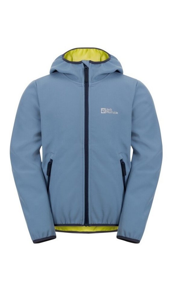 Jack Wolfskin Softshelljacke Fourwinds 2024 (robust, atmungsaktiv) hellblau Kinder von Jack Wolfskin