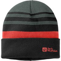 Jack Wolfskin Stripy Knit Beanie Kids Strickmütze Kinder M grau slate green von Jack Wolfskin