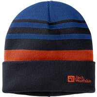 Jack Wolfskin Stripy Knit Beanie Kids Strickmütze Kinder S blau nordic sky von Jack Wolfskin