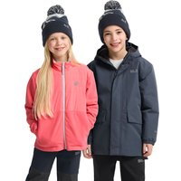 Jack Wolfskin Stripy Pompom Beanie Kids Winterbeanie Kinder M blue dark navy Jack Wolfskin Stripy Pompom Beanie Kids Winterbeanie Kinder M blue dark navy von Jack Wolfskin