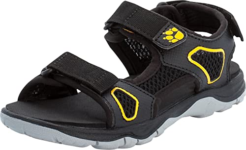 Jack Wolfskin Taraco Beach K Sandale, Black/Burly Yellow Xt, 34 EU von Jack Wolfskin