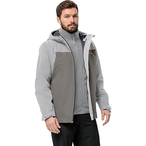 Jack Wolfskin TAUBENBERG 3IN1 JKT M smokey grey M von Jack Wolfskin