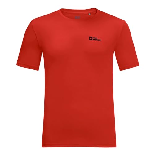 Jack Wolfskin Herren Tech T M T-Shirt, Starkes Rot, L von Jack Wolfskin