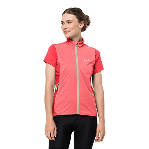 Jack Wolfskin W Tourer Softshell Vest Rot - Daunen Funktionelle kühlende Damen Bike Softshellweste, Größe XL - Farbe Tul von Jack Wolfskin