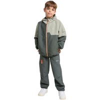 Jack Wolfskin Turbulence Hooded Jacket Kids Softshelljacke Kinder 152 grau slate green von Jack Wolfskin