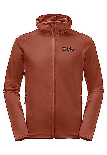 Jack Wolfskin Unisex Baiselberg Hooded Fz M Sweatshirt, Karminrot, L von Jack Wolfskin