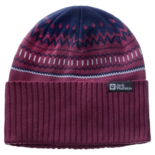 Jack Wolfskin Unisex Hornberg Beanie-Mütze, Wilde Berry, One Size von Jack Wolfskin