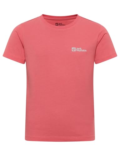 Jack Wolfskin Unisex Kinder Essential Cotton T K T-Shirt, Sunset Coral, 128 von Jack Wolfskin
